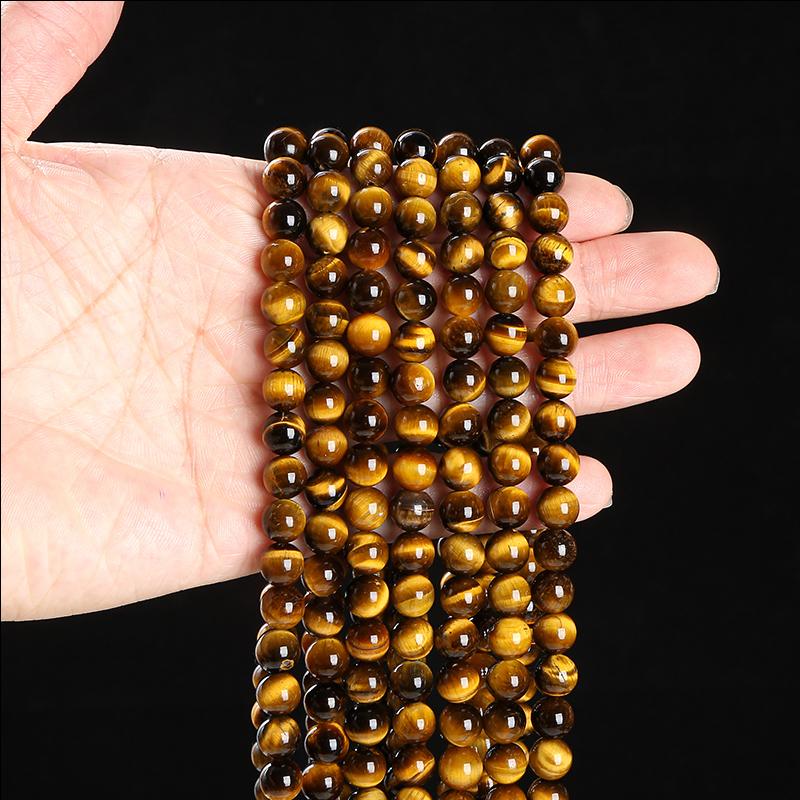 Natural Yellow Tiger Eye Stone Bead Loose Spacer 4 6 8 10 12mm For Jewelry Making Diy Necklace Bracelet Accessoy