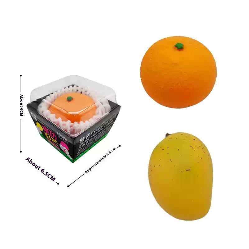 Festlicher realistischer Frucht-Quetschball, Zitrone & Zuckerrohr Simulationsspielzeug, Weiches Quetsch-Dekompressionswerkzeug zur Entspannung für Erwachsene