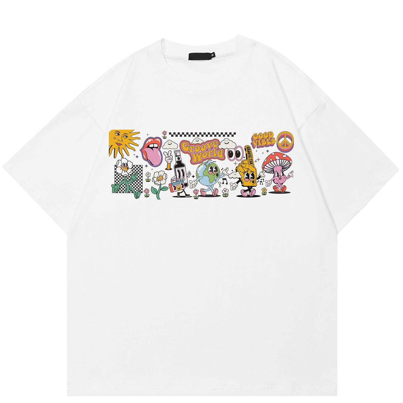 

Футболка унисекс с элементами плаката и узором