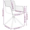 VidaXL 2x Swivel Dining Chairs Dining Armchairs Dining Chairs Kitchen Chairs Adjustable Height Grey 344790