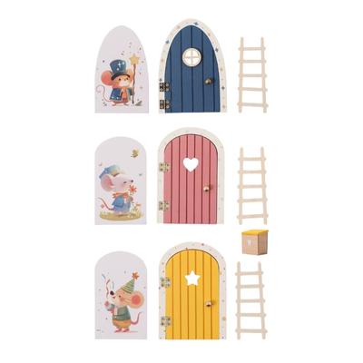 Natural Wood Dollhouses Mouse Door Toy For Imaginative Play And Artistic Home Decoration