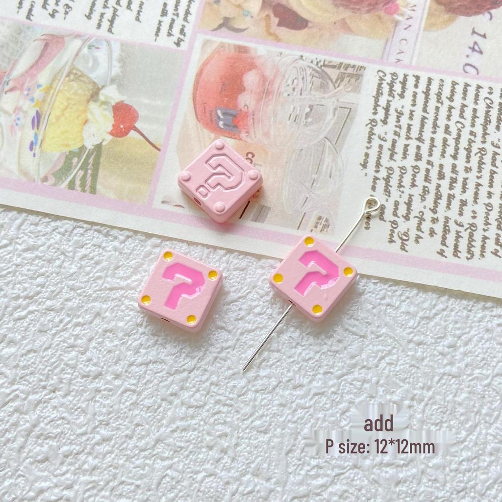 Pink White Bunny Bear Camera Cat Alloy Beaded Charm Bracelet/Necklace Accessories