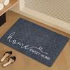 1 st Welkom Zwart-Wit Gestreept Antislip Deurmat Wasbare Vloermat voor Huis, Badkamer, Buiten, Camping