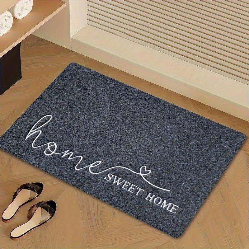 1 st Welkom Zwart-Wit Gestreept Antislip Deurmat Wasbare Vloermat voor Huis, Badkamer, Buiten, Camping