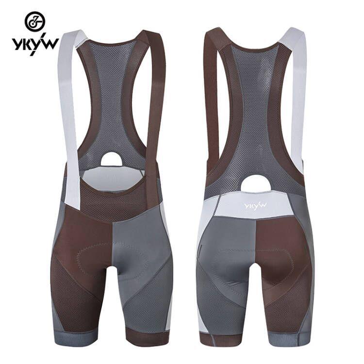 

YKYW Чоловічі безшовні дихаючі велошорти з лямками - Літній модний спортивний одяг L