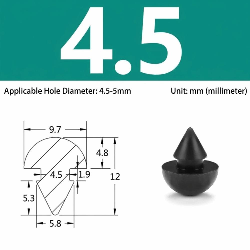 10PCS Pack 4.5mm Diameter Panel Hole Plugs Shock Absorbing Cookware Accessories  Camper Cookware