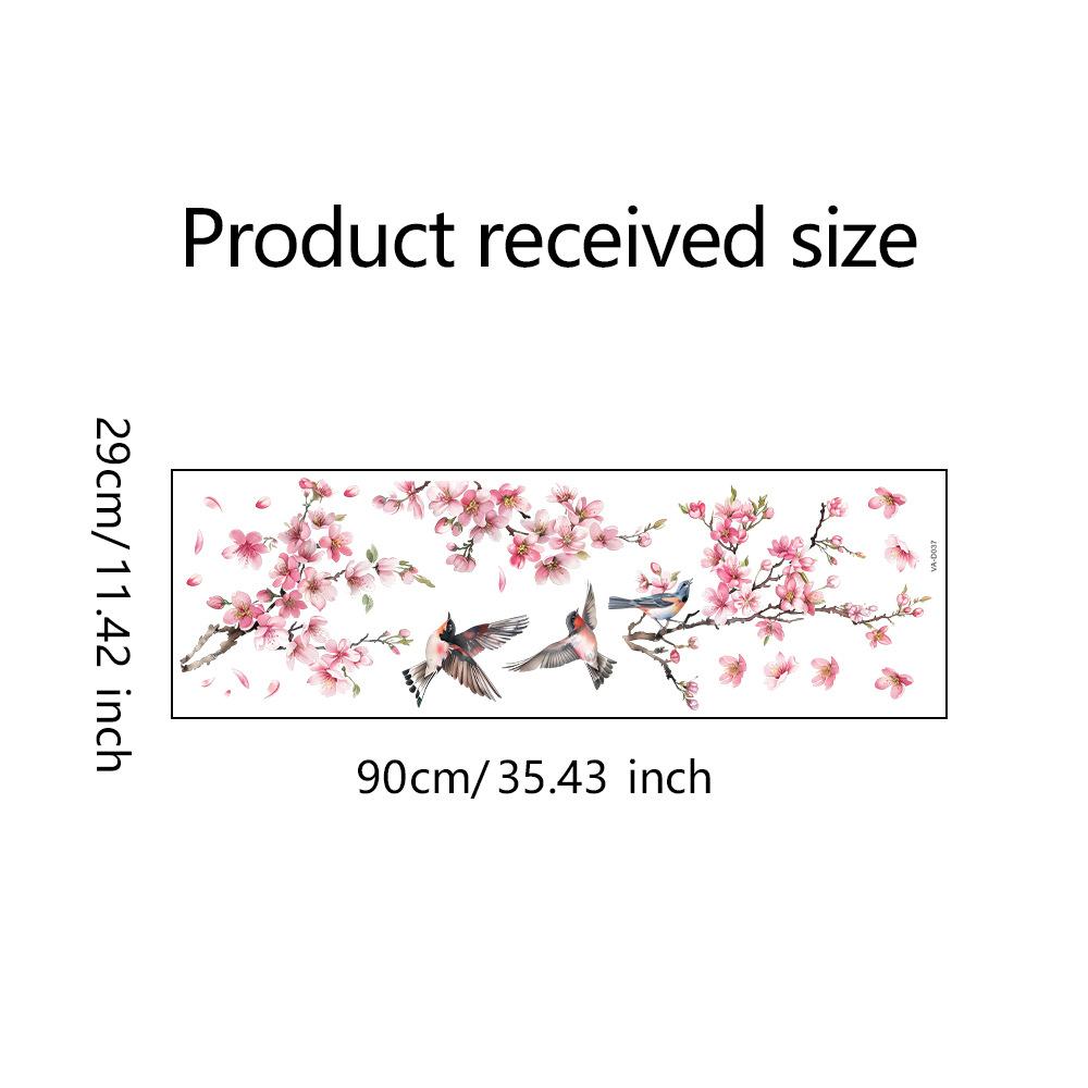 Yellow Flower Vine Butterfly Bird Wall Stickers Refrigerator Window Cupboard Home Decorations DIY Home Decals Art Mural Posters