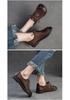 2024 Spring Women's Retro Soft Leather Casual Lace-Up Shoes