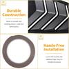 For Ford Mustang 2015- Car Rear Louver Window Side Shutter Cover Trim Sticker Vent Scoop ABS Carbon Fiber Black Accessories