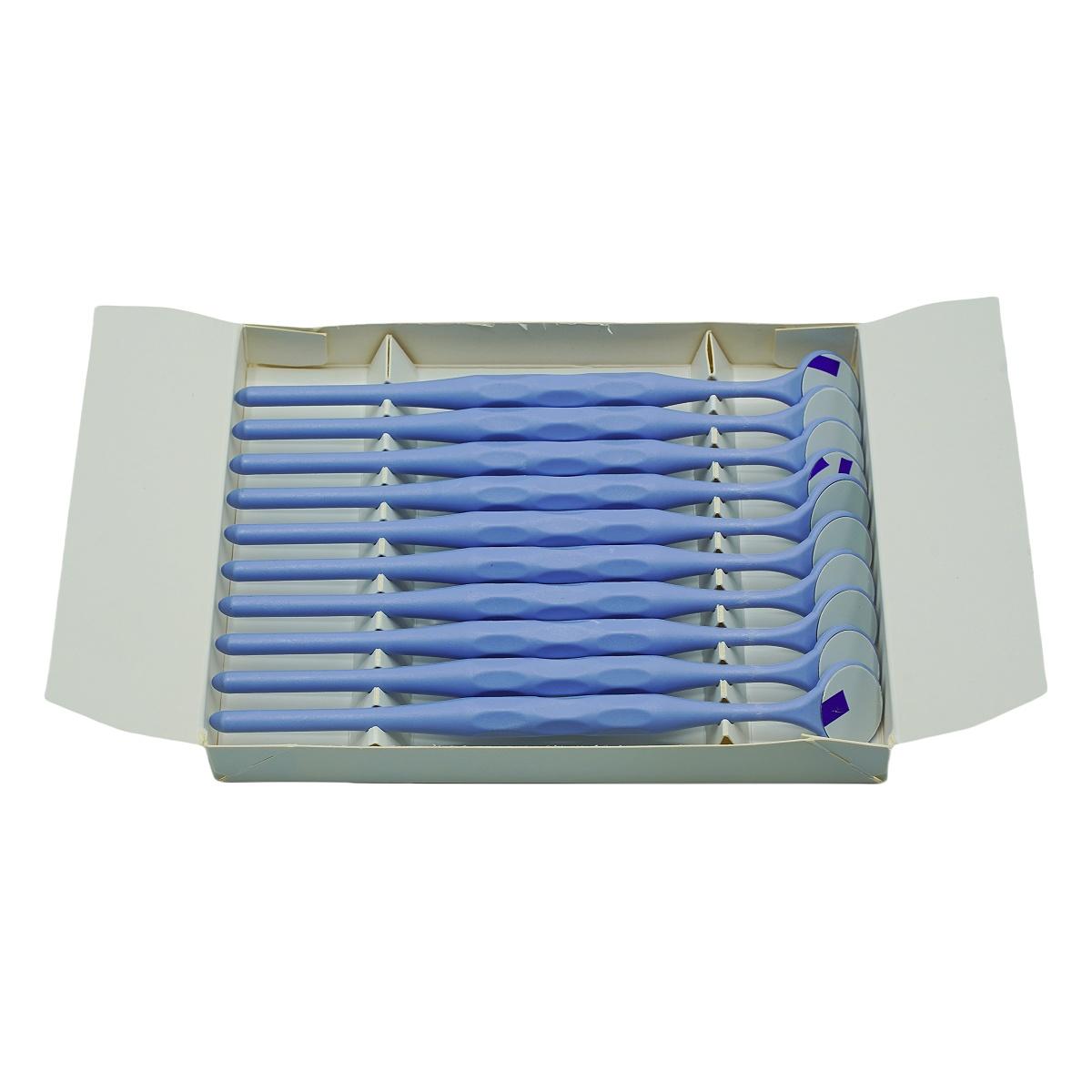 

10 шт./коробка Стоматологическое двустороннее зеркало для полости рта с защитой от запотевания и двоения, разноцветный дизайн, зеркало для осмотра полости рта для стоматологической клиники