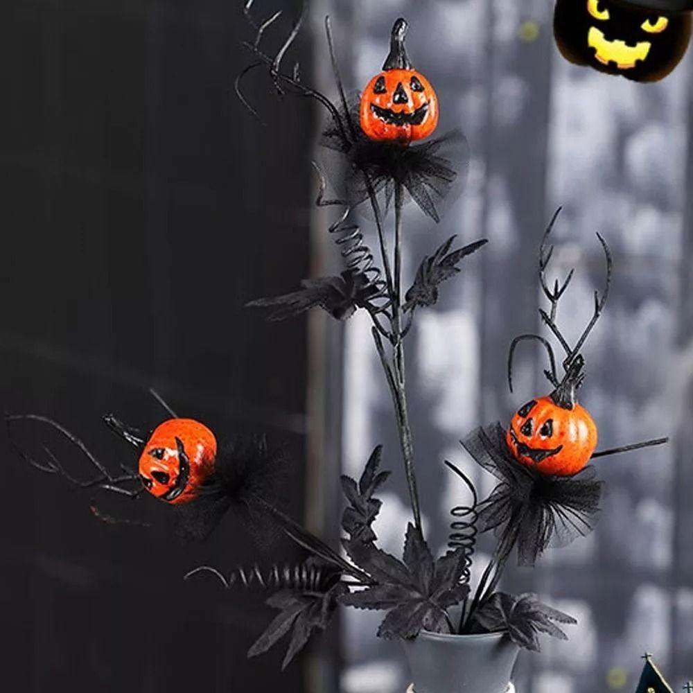 New Scary Maple Pumpkin Branches Halloween Creative Halloween Decor Funny Home Room Decor Fake Plants