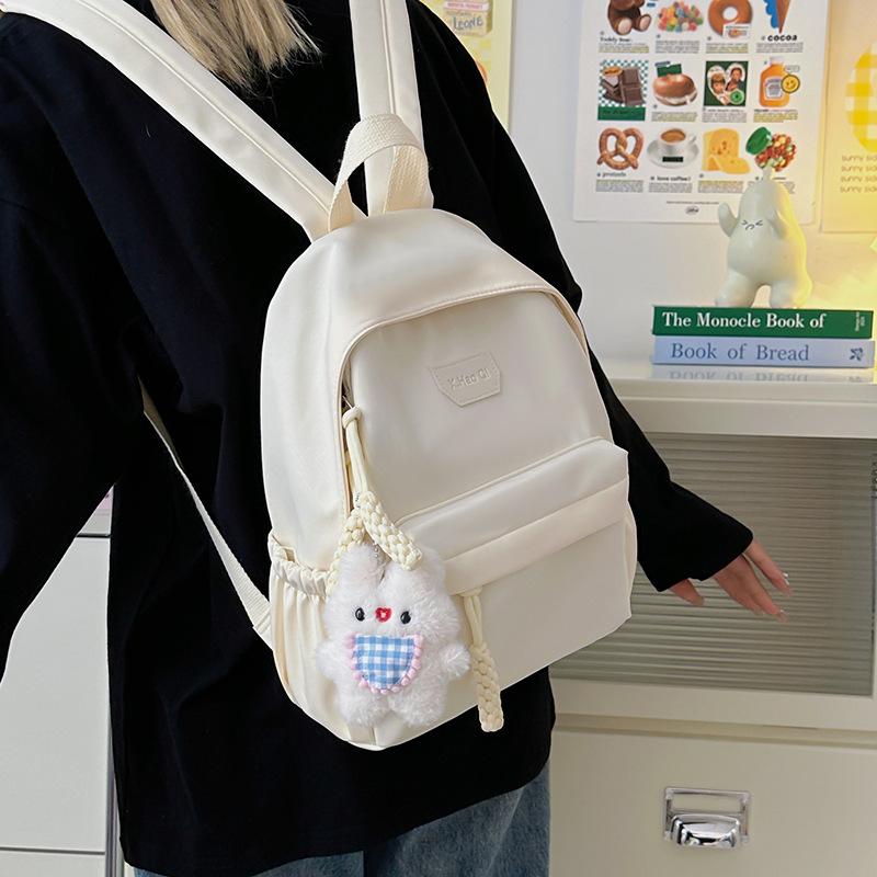 New Large-capacity Solid Color Alphabet Student Schoolbag, Street Trend, Outdoor Girls Backpack High Value