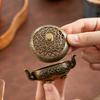 1pc Brass Incense Burner Metal Aromatherapy Holder Unscented Ideal for Yoga Meditation Bedroom Ambiance Home Decor