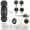 IP68 M16 M20 M25 Male Female Docking Connector Waterproof 2/3/4/5 Pin Terminal Electrical Wire  Cable Connector For Outdoor