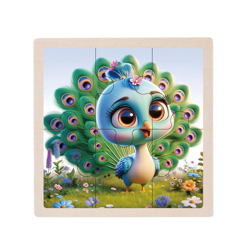 Wooden Educational Jigsaw Puzzle for Toddlers, Ages 1-5