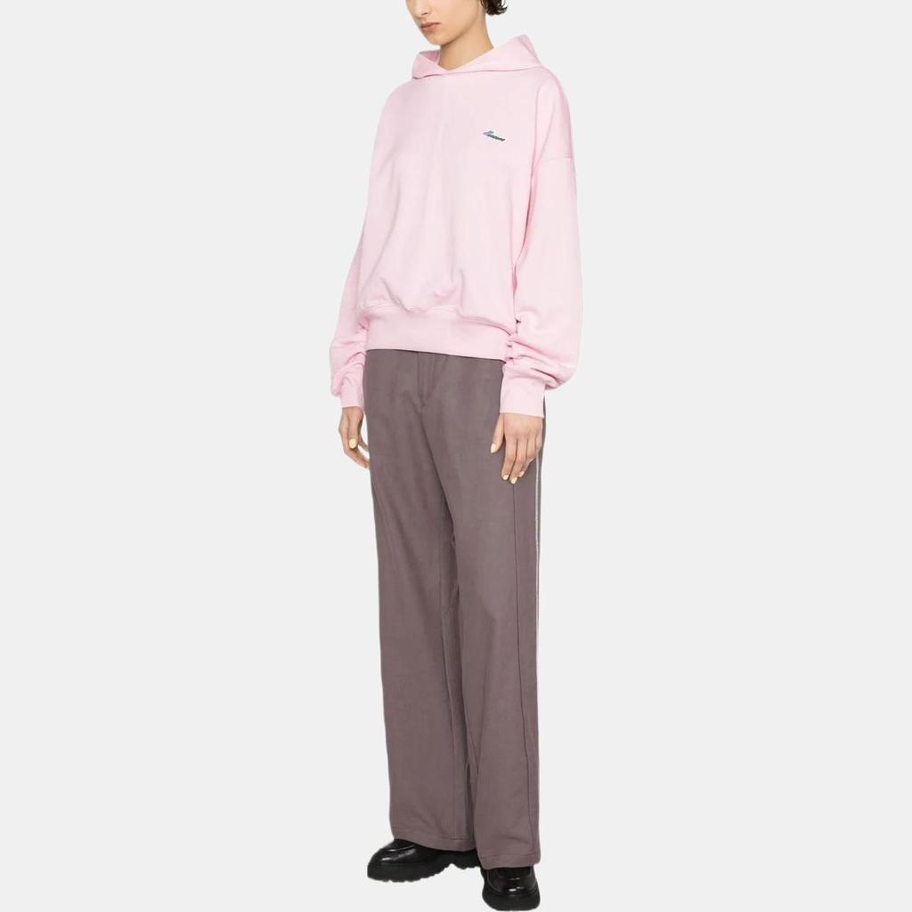WE11DONE Fw22 Solid Color Letter Logo Pullover Long Sleeve Sweatshirt Women Sweatshirt Pink WD-TH3-22-714-U-PK