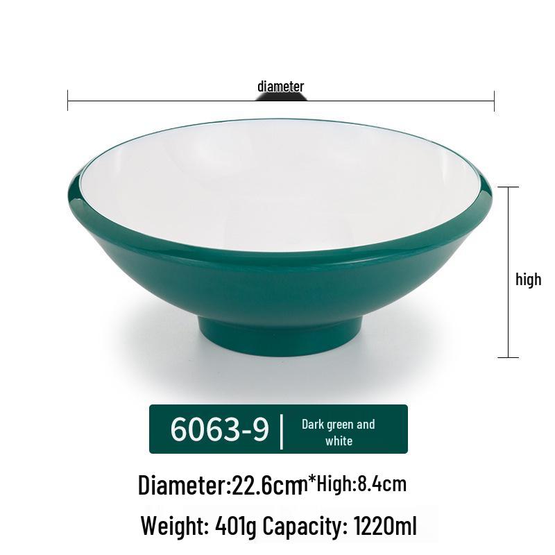 Melamine Noodle Bowl for Noodle Restaurants: Ideal for Luosifen, Malatang, Rice Noodles, and Chongqing Xiaomian