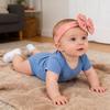 Floral Bow Bunny Ear Headband for Babies and Children