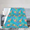 Patrick Star Cartoon Blanket SpongeBob SquarePants Flannel Funny Soft Throw Blanket for Home Spring Autumn