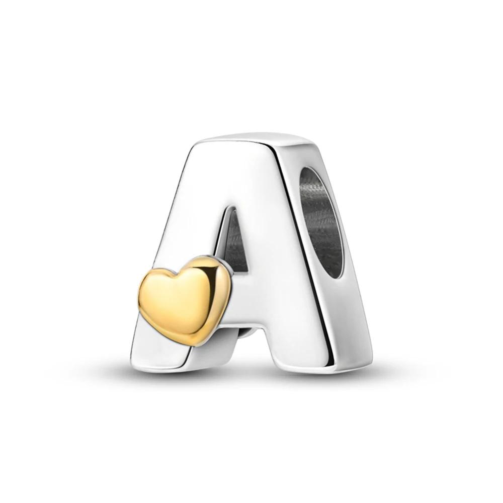 Copper Colour Letter Charm Fit Bracelet Copper Colour Original 26 Alphabet Beads Diy Charms For Jewelry Making