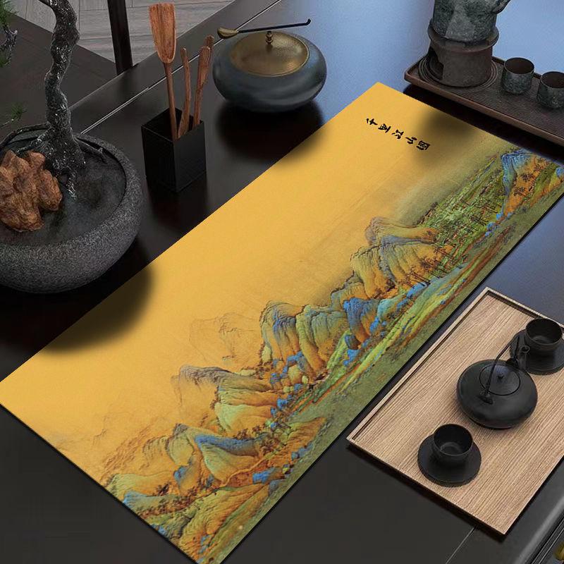 Traditional Chinese Zen Tea Towel: Quick-Drying, Absorbent, Dustproof & Stain-Resistant Tea Table Mat 15*30CM