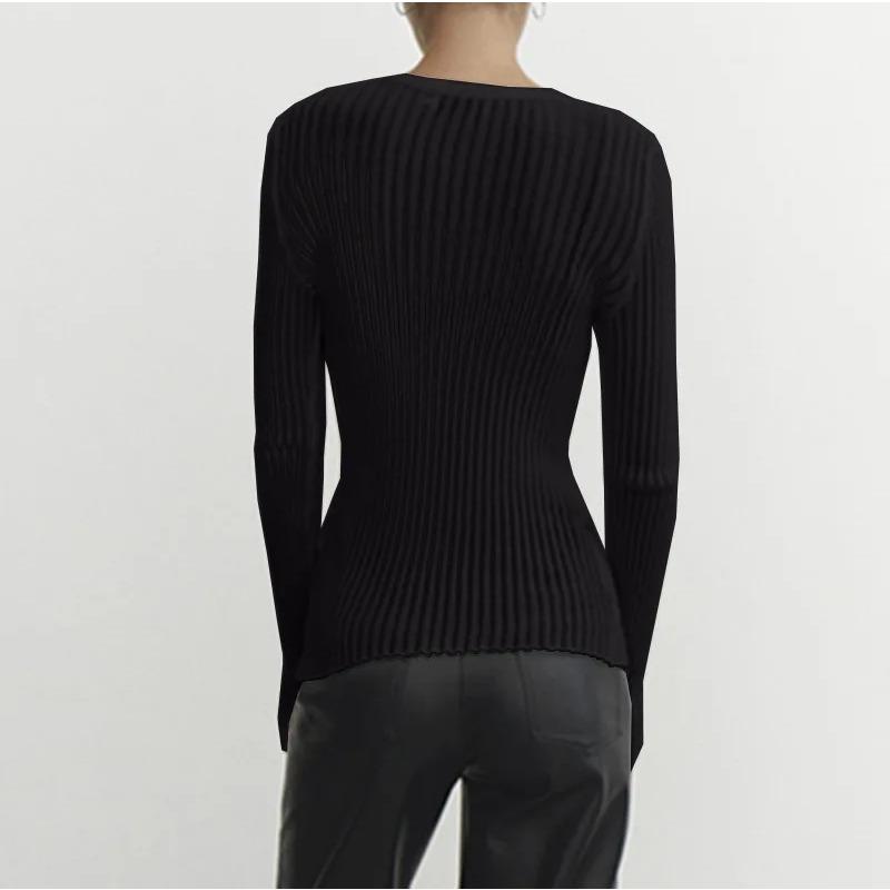 Women O-Neck Long Sleeve Knitted Pullover Sweaters Spring Female Breathable Loose Knitwear T-shirt Tops