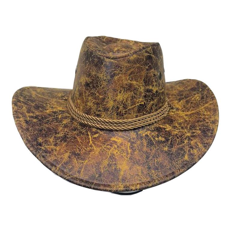 Klobouky Western Cowboy z umělé kůže pro ženy muže Vintage Pánské společenské klobouky Panama Cowgirl Jazz klobouk Sombrero Hombre