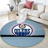 Edmonton Oilers2 Round Area Rug,Carpet Rug for Living Room Bedroom Sofa Playroom Decor,Non-slip Floor Mat