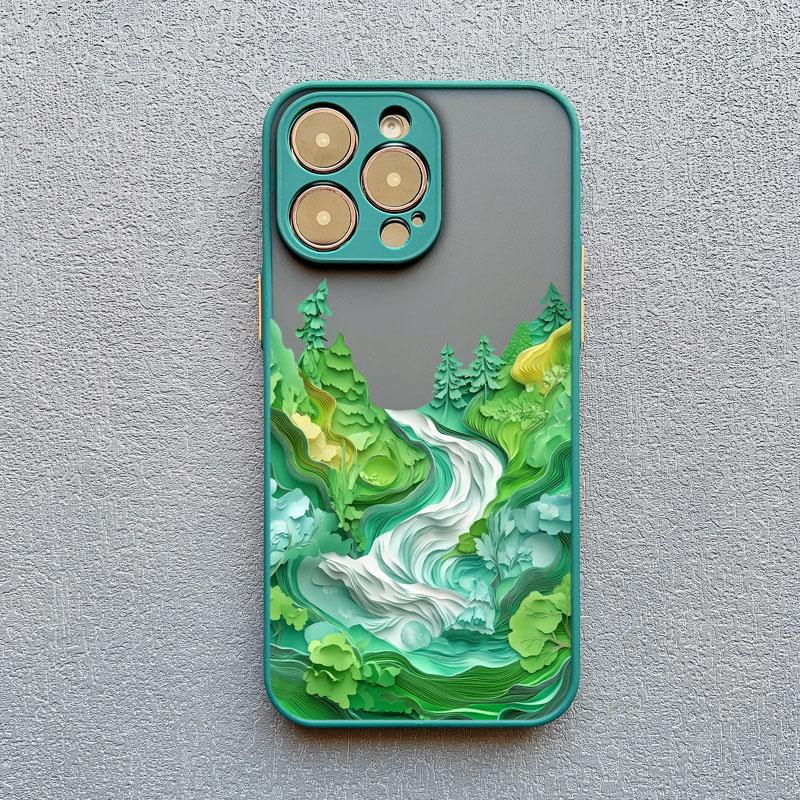 Printing Mountains Rivers Flowing Water Phone Case For IPhone 16 15 14 Pro Max Plus 13 12 Mini 11 Pro Max X XR XS 8 7 SE2 Covers