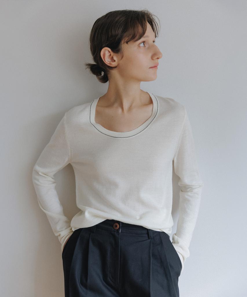 SIENNE Line Wool Knit (Cream)