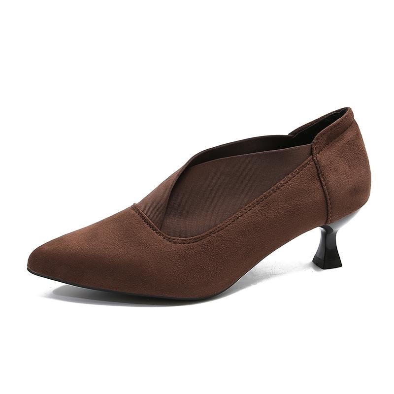 Fashion Pointed Toe Women Ankle Boots Suede High Heels Shoes Elegant Sexy Stilettos Women Trend New Fashion Pumps Dress Snow Botas Mujer