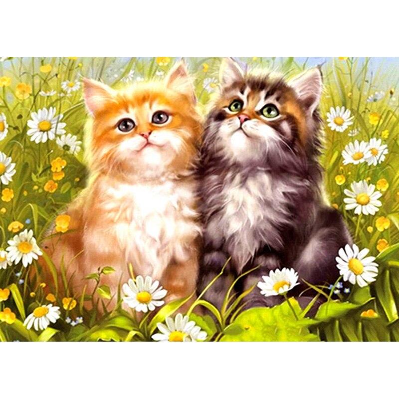 Full 5D Diamond Painting Flower Cat Fairy DIY Diamond Embroidery Diamond Mosaic Cross Stitch Kits Home Decor Gift