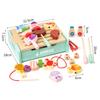 Wooden BBQ Toys Set Kitchen Pretend Play Toys Food Matching Game Children Role-playing Game Fine Motor Toys For Boys Girls