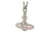 Neil Saturn Design Platinum Necklace Women's Silver/Pink 6302039p02p595