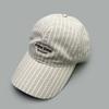 Cappellino da baseball a righe fresche primavera-estate con lettere ricamate, cappellino parasole semplice da viaggio per uomo e donna