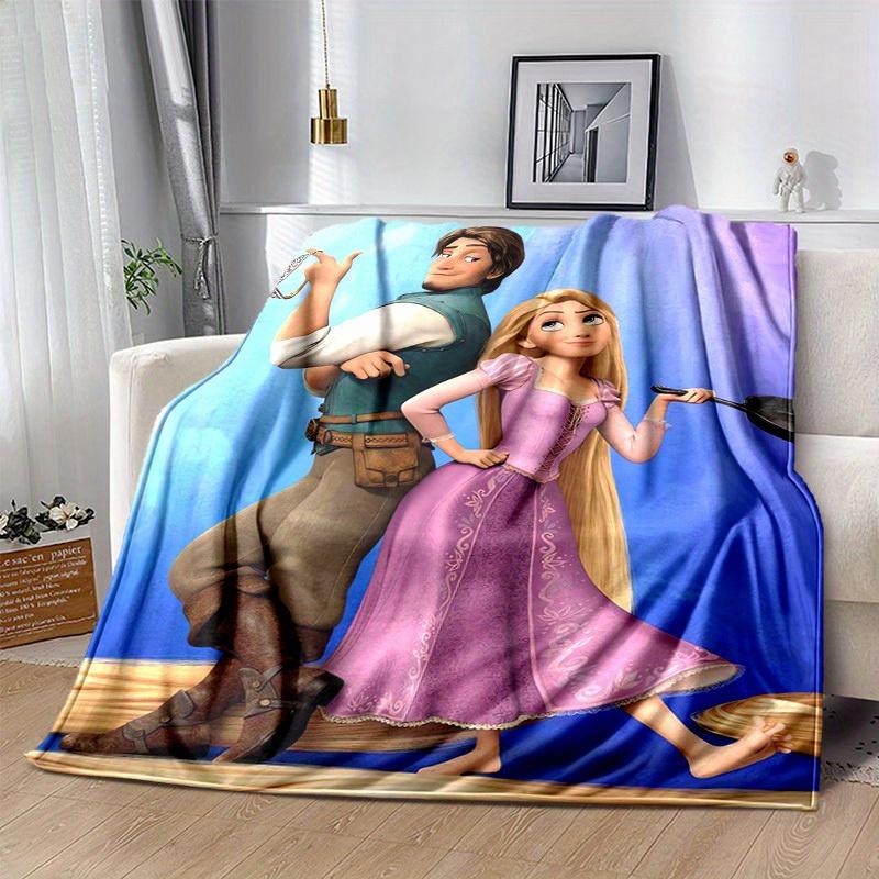 1 st, Tangled Rapunzel & Flynn Rider Plaid Woondecoratie, Bankhoes, Buitenkleed, Cadeau voor Vrienden, Flanellen Deken, Geschikt voor