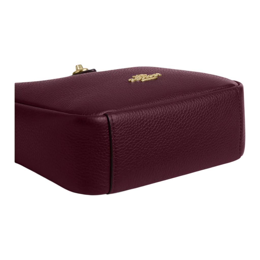 Coach Hadley 20 Letter Logo Gold Hardware Leather Crossbody Shoulder Bag Mini Women bags Deep-Red CAL60-IMORX