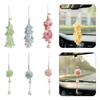 Handmade Tassel Rearview Mirror Pendant Crystal Flower Phone Charm  Car Interior Decoration