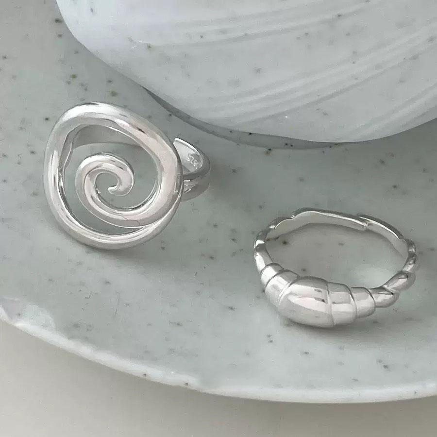 925 Silberringe für Damen Paar Minimalistisch Handgefertigt Einfach Runder Linienring Party Schmuck Geschenk Allergievorbeugend