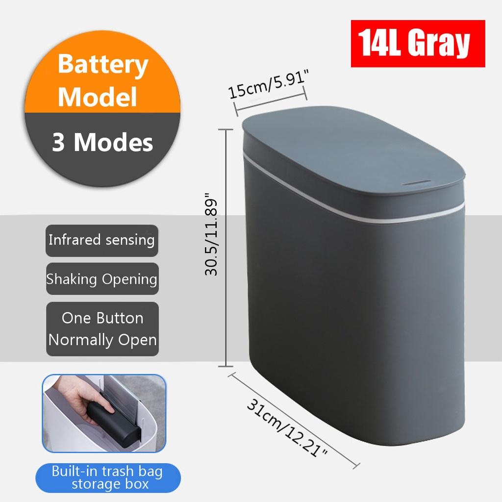 14L Electronic Automatic Bathroom Waste Garbage Bin Household Toilet Waterproof Narrow Seam Sensor Bin New Smart Sensor Trash Can