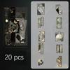 20 Pcs/pack Chinese Style PET Bronzing Sticker Package Chinese Style Ancient Paste Diy Decorative Scrapbooking Stickers