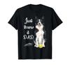 Just Throw It Dad Border Collie Dog Tennis Ball Graphic TShirt Short Sleeve Tee