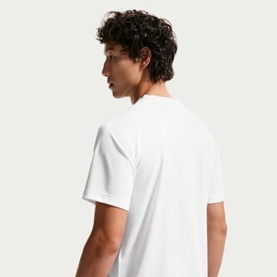 Nike Quick Dry T Shirts Men's White/Black Crew Neck Moderate
