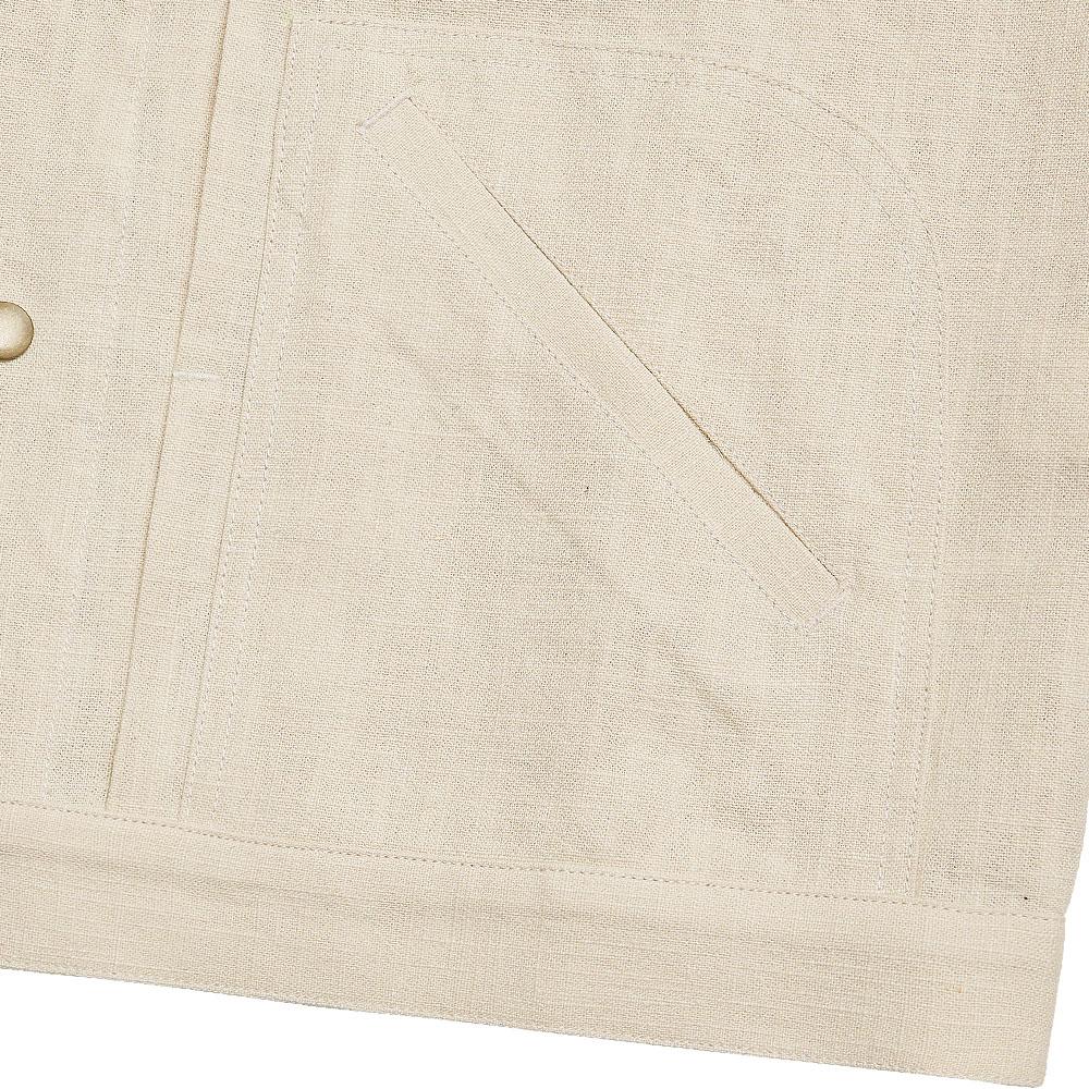 Sortie Type-2 Linen Trucker Jacket (Ivory)