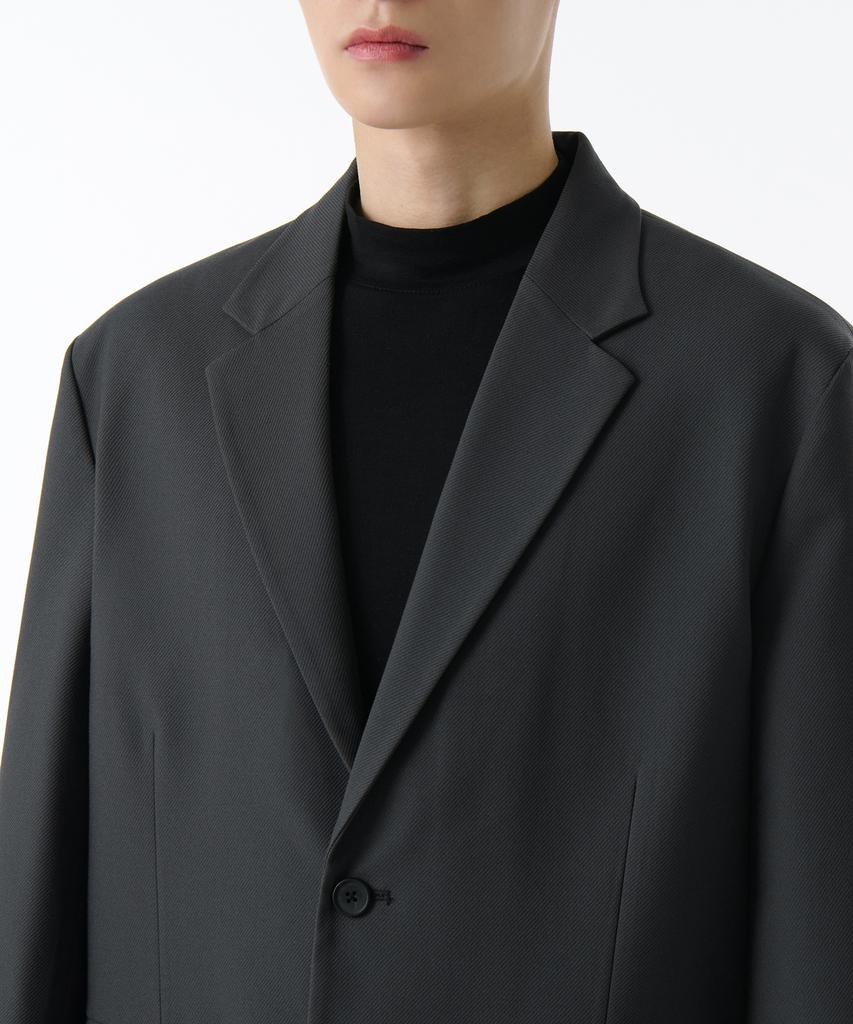 Musinsa Standard Whipcord Relaxed Blazer [Grey]