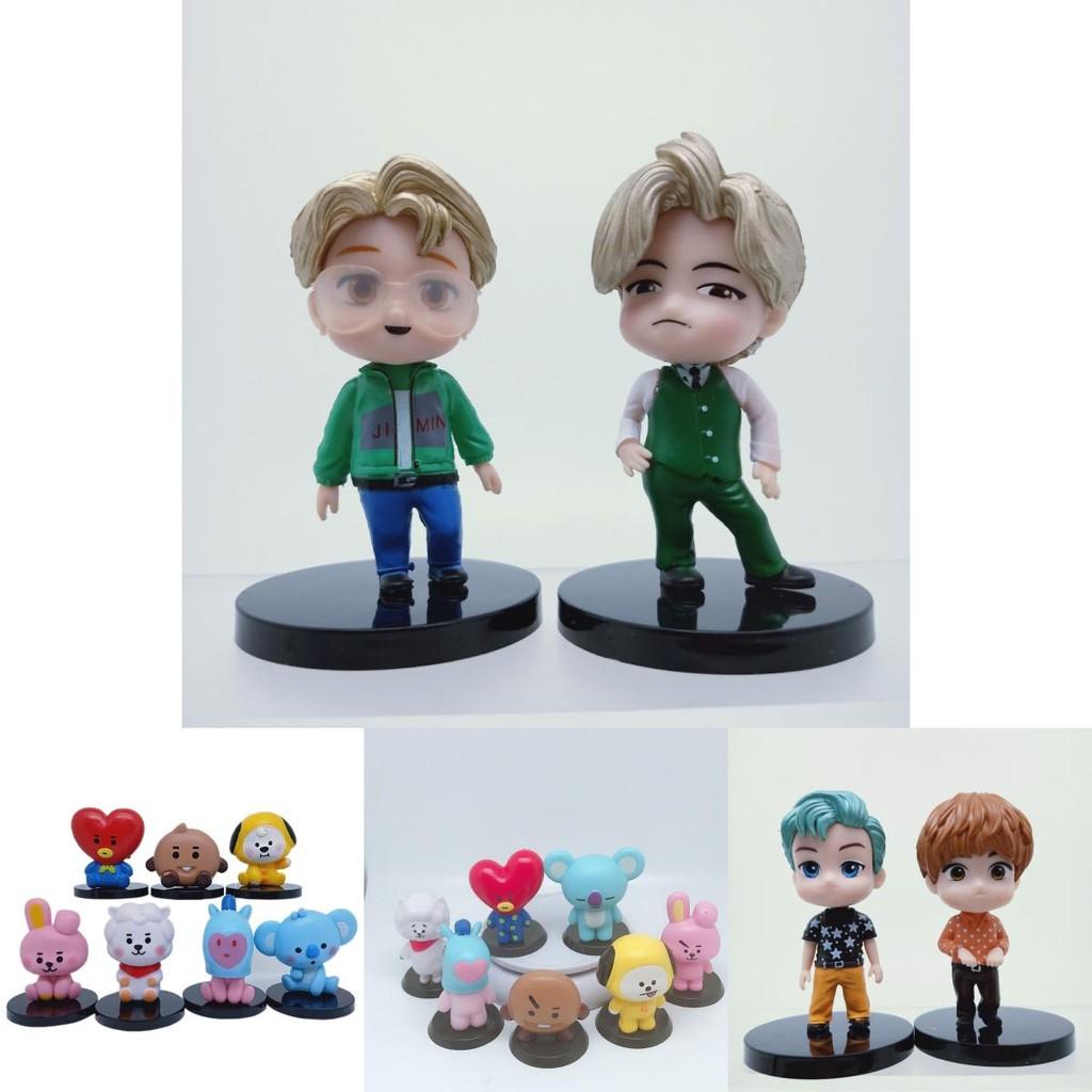 Exquisite 7pcs Set Of Kpop Bangtan Boys Star Figure Dolls For Unique Decor