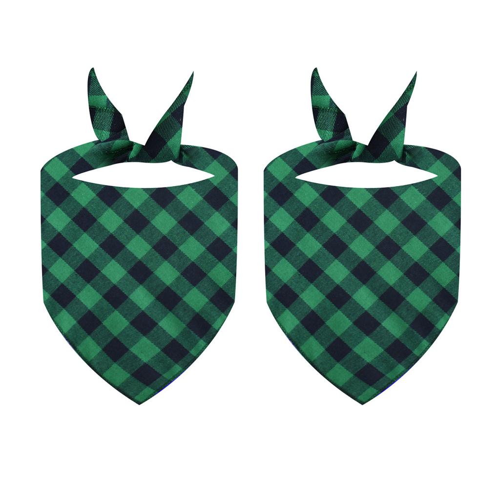 2PCS Pet Bandana for Cat Dogs Christmas Festival Party Props Dog Bandanas Scarf Triangle SalivaTowel Pet Holiday Collar