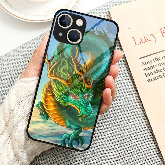 

Модный чехол из ТПУ для Iphone 13 Pro Max Xs X Se 7 6s Plus 11 Xr 8 12 Mini 14 Plus 11, чехол из закаленного стекла с китайским тигром и драконом iPhone 14