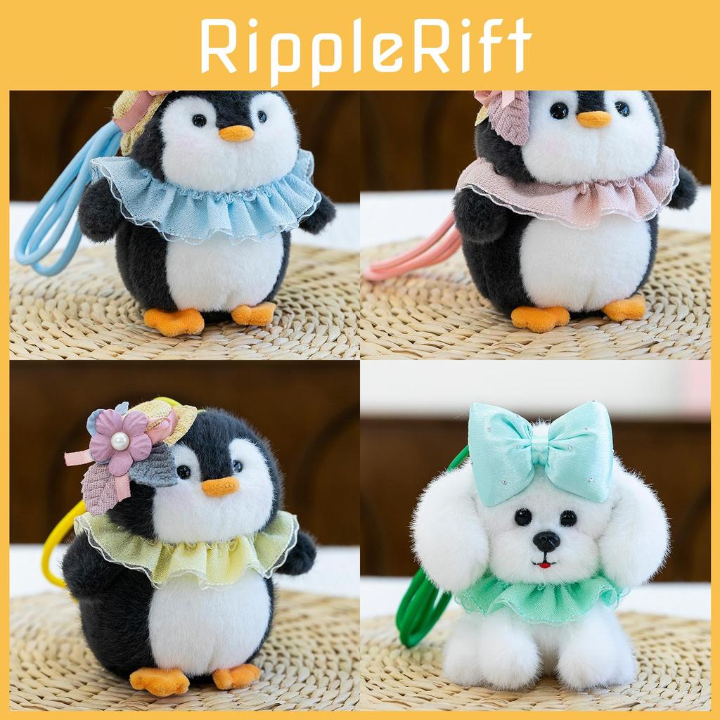 Penguin Dog Bear Animal Plush Keychain Stuffed Toy Cute Doll For Kids Gifts