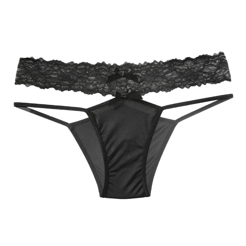 CINOON Damen Sexy Dessous G-String Höschen Femal Solid Lace Taille Unterwäsche Low-Waist Bow Underpant Comfort Intim